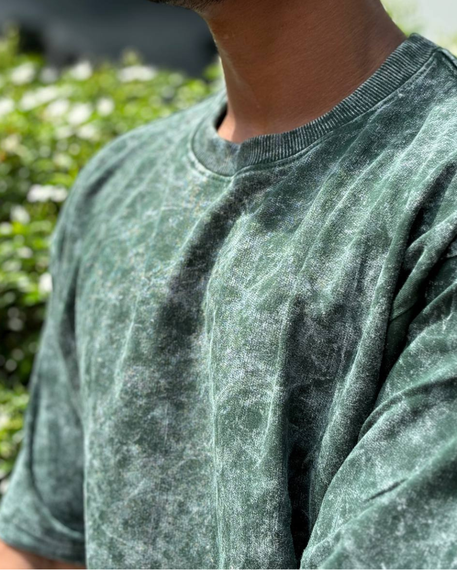 Emerald Mist - Premium Unisex Mineral Wash Oversized T-shirt